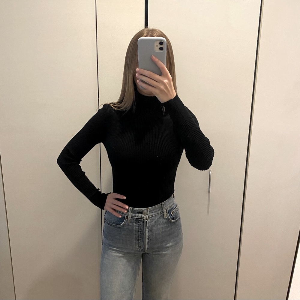 Abercrombie & Fitch Black Turtleneck Sweater Bodysuit - size XS